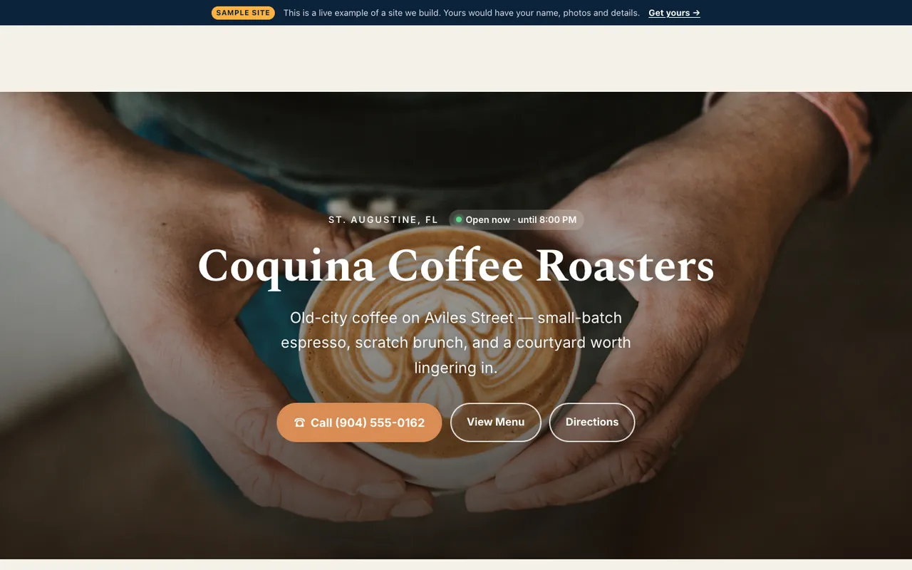 Elevate-level café website by Azuvyn