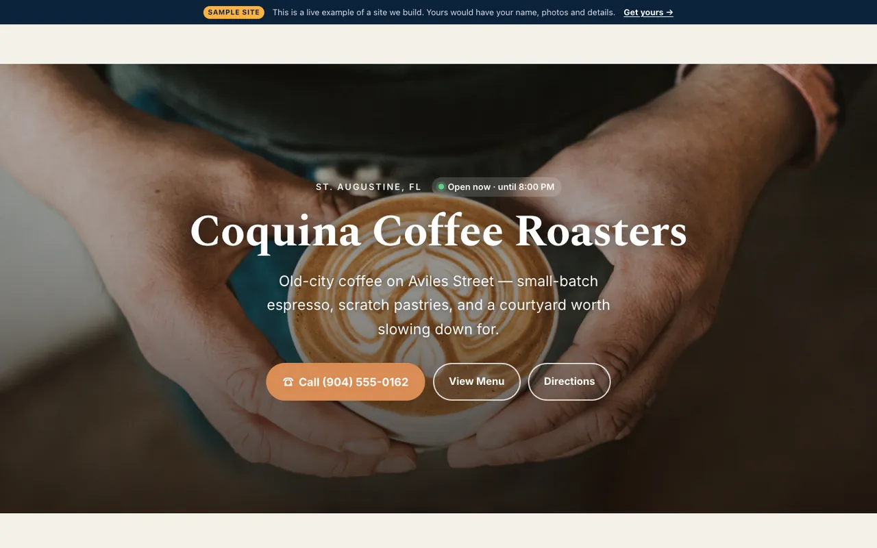 Accelerate-level café website by Azuvyn