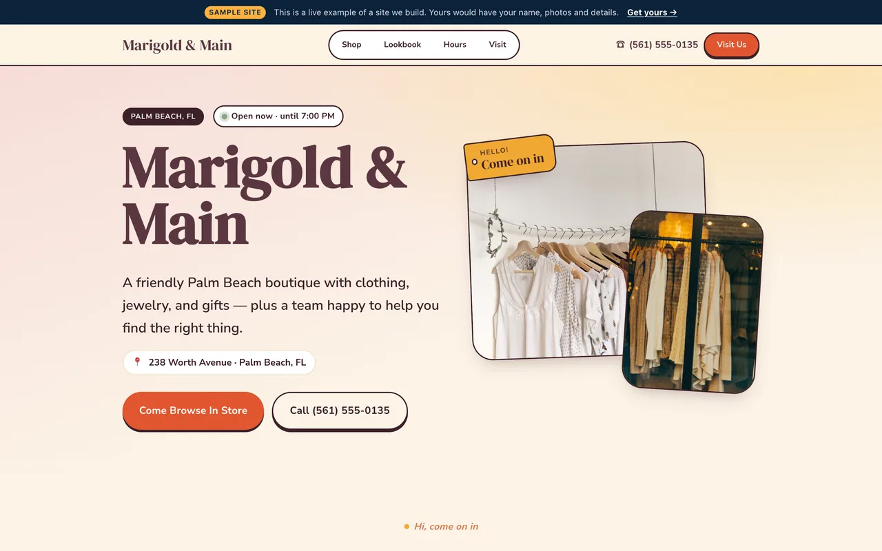 Marigold & Main website
